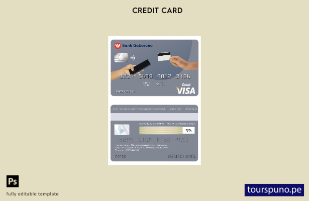 lista para imprimir plantilla de tarjeta visa Gaborone del Banco de Botswana